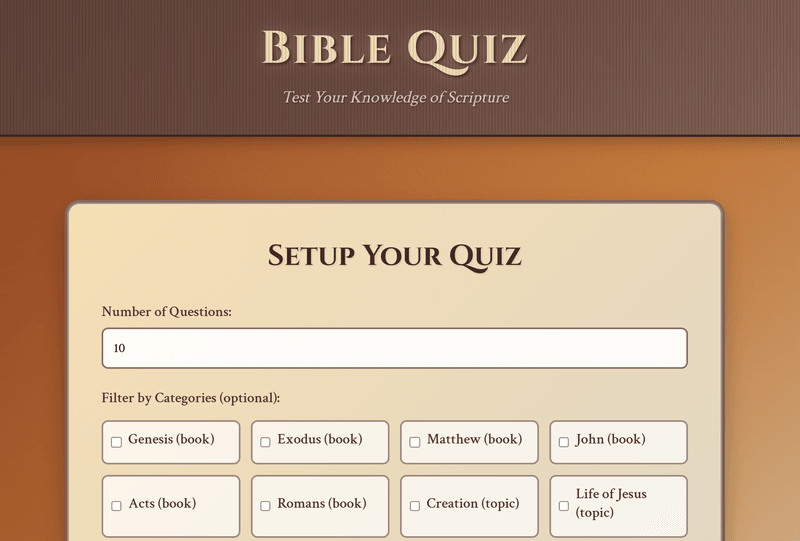 Bible Quizzing Web App - Interactive Bible quiz competition platform
